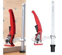 NINMORTH Pince de serrage pour trou de table de travail du bois avec mécanisme à cliquet 86,4 cm, trous pour chien, acier au chrome vanadium, pince à dégagement rapide, portée de 160 mm