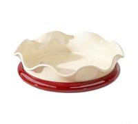 NINMORTH Plateau à fruits rotatif à 360° avec haut et drainage, pour une grande capacité pour les fruits secs et les noix, style dessin animé, rouge (blanc)