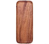 NINMORTH Plateau de service fait à la main en bois de noyer, assiette à fruits irréguliers et plat à goûter avec bords lisses, plateau en bois marron naturel pour thé, dessert, 30 x 12 cm (I)