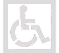 NINMORTH Pochoir réutilisable en silicone pour handicapés de stationnement de 91,4 cm, intérieur de 83,8 x 91,4 cm, extérieur de 104,1 x 111,8 cm, résistant aux intempéries et flexible, asphalte/béton