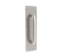 NINMORTH Poignée Push-Pull en Acier Inoxydable pour Portes en Bois 300 x 80 mm Plaque de traction Argent avec Base Large Compatible Porte Coulissante et Inspection