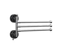 NINMORTH Porte-serviettes rotatif à 180°, gain de place, sans perçage, avec forte aspiration, pliable, multifonction, serviettes et vêtements, transparent/gris