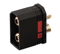 NINMORTH QS8-S+ Connecteur de batterie à courant élevé 200 A 600 V Anti-étincelles Antistatique Design pour drones 8 mm Nylon plaqué or 8-10 AWG (Noir mâle)