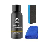 NINMORTH Rénovateur de plastique extérieur et intérieur de voiture - 30 ml/50 ml d'huile - Formule avec résine de silice - Compatible avec les pare-chocs, camions, motos - Comprend une éponge et une