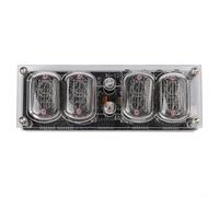 NINMORTH Retro IN12 Nixie Clock Kit de bricolage à monter soi-même, écran LED RVB vif, puce d'horloge précise, mise hors tension pour mémoire, alimentation USB, noir