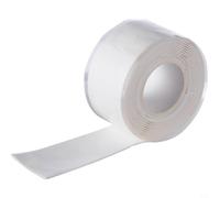 NINMORTH Ruban adhésif étanche en silicone auto-amalgamant pour réparation de tuyaux, câble électrique, joint de fuite, 1,5 m, noir (blanc)