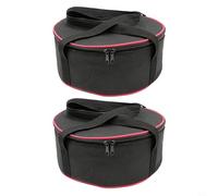 NINMORTH Sac de rangement empilable pour vaisselle de camping avec doublure en éponge pour pique-nique, barbecue, noir, 28 x 13 cm