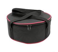 NINMORTH Sac de rangement empilable pour vaisselle de camping avec doublure en éponge pour pique-nique, barbecue, noir, 28 x 13 cm