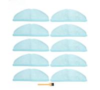 NINMORTH Serpillière en microfibre pour robot 8090 9090 AI pour aspirateur, chiffon de nettoyage réutilisable avec forte absorption d'eau, comprend 4 tampons et 1 brosse