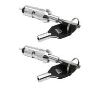 NINMORTH Serrure ompacte en acier inoxydable 12 mm pour distributeurs automatiques Comprend 2 et écrou (1)
