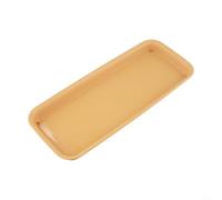 NINMORTH Soucoupe rectangulaire en résine avec fond épais pour pots d'intérieur et d'extérieur Beige M (marron, M)