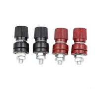 NINMORTH Sourcingmap Lot de 4 connecteurs d'alimentation mâles en laiton 6 mm pour bornes de liaison Rouge et Noir
