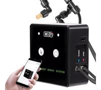 NINMORTH Système de brumisation rotatif pour terrarium, buse de pulvérisation programmée avec télécommande, humidificateur automatique, vivarium, plante de reptile, alimenté par USB