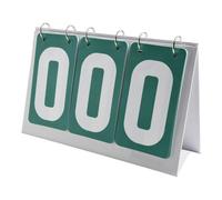 NINMORTH Tableau de score de table Flipper Basketball Football Badminton Billard Compteur en plastique à 3 chiffres avec boucle en métal Design pliable 27 x 16 cm (Vert)