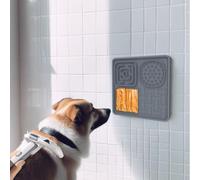 NINMORTH Tapis à lécher en silicone antidérapant pour animaux de compagnie, plaque d'alimentation lente avec base à ventouse pour mur ou sol, tapis de friandises anti-stress pour chiens et chats