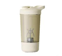 NINMORTH Tasse à mélanger électrique automatique, à un bouton avec 6 lames pour café, jus, smoothies, gobelet de voyage portable rechargeable avec verrou de sécurité, blanc