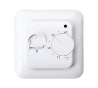 NINMORTH Thermostat d'ambiance mécanique pour chauffage au sol 16 A 220 V avec capteur externe de sol Plage de température 5-40 °C Utilisation manuelle facile Montage mural Blanc