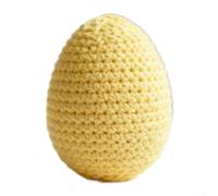 NINMORTH Œufs de Pâques au crochet faits à la main - 6 cm - En plastique - Multicolore - Pour décoration de table - Arbuste de Pâques (jaune d'oie)