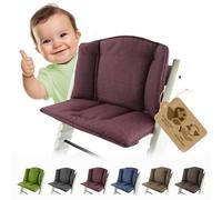 ninna-nanna by Bambiniwelt BAMBINIWELT Coussin de rechange compatible avec chaise haute Stokke Tripp Trapp (mélange bordeaux)