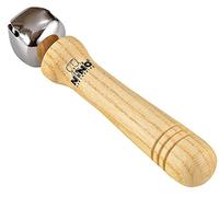 Nino Percussion Instrument Baton à Grelots - Instrument de Musique pour Enfants à partir de 3 Ans - Avec 1 Grelot - Chêne de Siam, Naturel (NINO960)