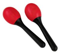 Nino Percussion Small Egg Maracas - 1 Paire de Petits Shakers pour Enfants à partir de 3 Ans - Instrument de Musique - Plastique, Noir and Rouge (NINO569R)