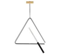 Nino Percussion Triangle - Grand - avec Mailloche - pour Enfants à partir de 4 ans - Acier et Bois, Naturel (NINO552)