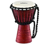 Nino Percussion Water Rhythm Djembe - Instrument de Musique de Taille Moyenne pour Enfants à partir de 3 ans - Diamètre de 7 pouces - Acajou, Naturel (NINO-ADJ2-XS)