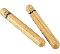 Nino Percussion Wood Claves Instruments - 1 Paire de Petites Claves pour Enfants à partir de 3 Ans - Instrument de Musique - Chêne du Siam, Naturel (NINO502)