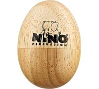 Nino Percussion Wood Egg Shaker -Petit Hochet Oeuf pour Enfants à Partir de 3 ans - Instrument de Musique - Chêne du Siam, Naturel (NINO562)