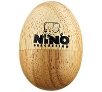 Nino Percussion Wood Egg Shaker -Petit Hochet Oeuf pour Enfants à Partir de 3 ans - Instrument de Musique - Chêne du Siam, Naturel (NINO562)