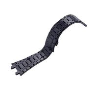 NINOMA Bracelet de montre 21 mm 26 mm for hommes et femmes, entièrement en acier inoxydable, compatible avec les bracelets de montre AP Royal Oak 15400 26331 15500, boucle déployante(Svart)