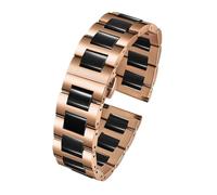 NINOMA Bracelet de montre en acier inoxydable et céramique 12 mm, 13 mm, 14, 15, 16, 17, 18, 19, 20, 21, 22 mm, for femme et homme, à dégagement rapide(Colour 8,20mm)