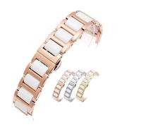 NINOMA Bracelet de montre en acier inoxydable et céramique 12 mm, 13 mm, 14, 15, 16, 17, 18, 19, 20, 21, 22 mm, for femme et homme, à dégagement rapide(Colour 3,20mm)