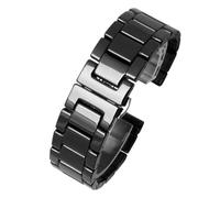 NINOMA Bracelet de montre en acier inoxydable et céramique 12 mm, 13 mm, 14, 15, 16, 17, 18, 19, 20, 21, 22 mm, for femme et homme, à dégagement rapide(Colour 2,18mm)