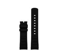 NINOMA Bracelet de montre en caoutchouc étanche compatible avec Mido Multifort TV M049.526, 22 mm, interface incurvée M049, accessoires de montre en silicone(Black-No buckle)