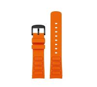 NINOMA Bracelet de montre en caoutchouc étanche compatible avec Mido Multifort TV M049.526, 22 mm, interface incurvée M049, accessoires de montre en silicone(Orange-Black)