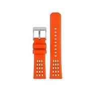 NINOMA Bracelet de montre en caoutchouc fluoré à structure poreuse de qualité supérieure, à dégagement rapide, 20 mm 22 mm, bracelet de montre en caoutchouc FKM(Orange SK,20mm)