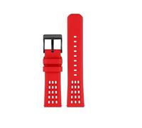 NINOMA Bracelet de montre en caoutchouc fluoré à structure poreuse de qualité supérieure, à dégagement rapide, 20 mm 22 mm, bracelet de montre en caoutchouc FKM(Red bk,20mm)