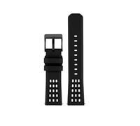 NINOMA Bracelet de montre en caoutchouc fluoré à structure poreuse de qualité supérieure, à dégagement rapide, 20 mm 22 mm, bracelet de montre en caoutchouc FKM(Black BK,22mm)