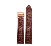 NINOMA Bracelet de montre en cuir véritable de crocodile, compatible avec Cartier Solo London Calibo Wear, confortable et étanche, 16 mm, 18, 22, 24 mm(Brown rg,14mm)