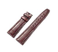 NINOMA Bracelet de rechange en cuir de crocodile 21 mm/22 mm compatible avec IWC Portugues Pilot for homme, marron et noir(A Brown,22mm)
