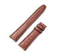 NINOMA Bracelet de rechange en cuir de crocodile 21 mm/22 mm compatible avec IWC Portugues Pilot for homme, marron et noir(B Dark brown,21mm)