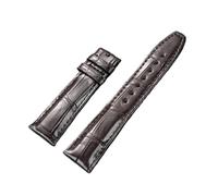 NINOMA Bracelet de rechange en cuir de crocodile 21 mm/22 mm compatible avec IWC Portugues Pilot for homme, marron et noir(A Dark brown,22mm)