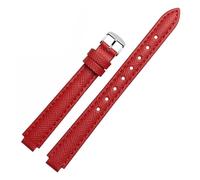 NINOMA Bracelet de rechange en cuir de vachette compatible avec les montres Casio for femmes, série SHEEN SHE-3034GL/SHE-4029PG, convexe, accessoires de montre(Red sk,12-8mm)