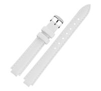 NINOMA Bracelet de rechange en cuir de vachette compatible avec les montres Casio for femmes, série SHEEN SHE-3034GL/SHE-4029PG, convexe, accessoires de montre(White sk,16-10mm)