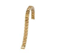 NINOMA Bracelet en acier inoxydable for femme, petite taille, compatible avec les montres Casio Coach Camellia, Fossil et Swarovski, acier doré, or rose, tailles 10, 12, 14, 15, 16 mm(Gold,10mm)