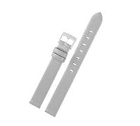 NINOMA Bracelet en cuir de veau compatible avec les montres Swarovski Crystalline Oval Dial Plate 5158517/5158544/5158972 12 mm/14 mm for femme, rose/gris/noir(Grey SK,14mm)