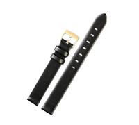 NINOMA Bracelet en cuir de veau compatible avec les montres Swarovski Crystalline Oval Dial Plate 5158517/5158544/5158972 12 mm/14 mm for femme, rose/gris/noir(Black Gk,12mm)