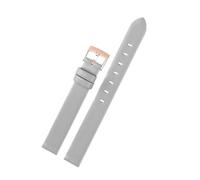 NINOMA Bracelet en cuir de veau compatible avec les montres Swarovski Crystalline Oval Dial Plate 5158517/5158544/5158972 12 mm/14 mm for femme, rose/gris/noir(Grey Rk,14mm)