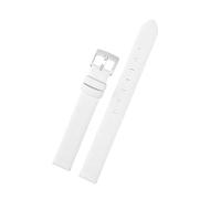 NINOMA Bracelet en cuir de veau compatible avec les montres Swarovski Crystalline Oval Dial Plate 5158517/5158544/5158972 12 mm/14 mm for femme, rose/gris/noir(White SK,14mm)